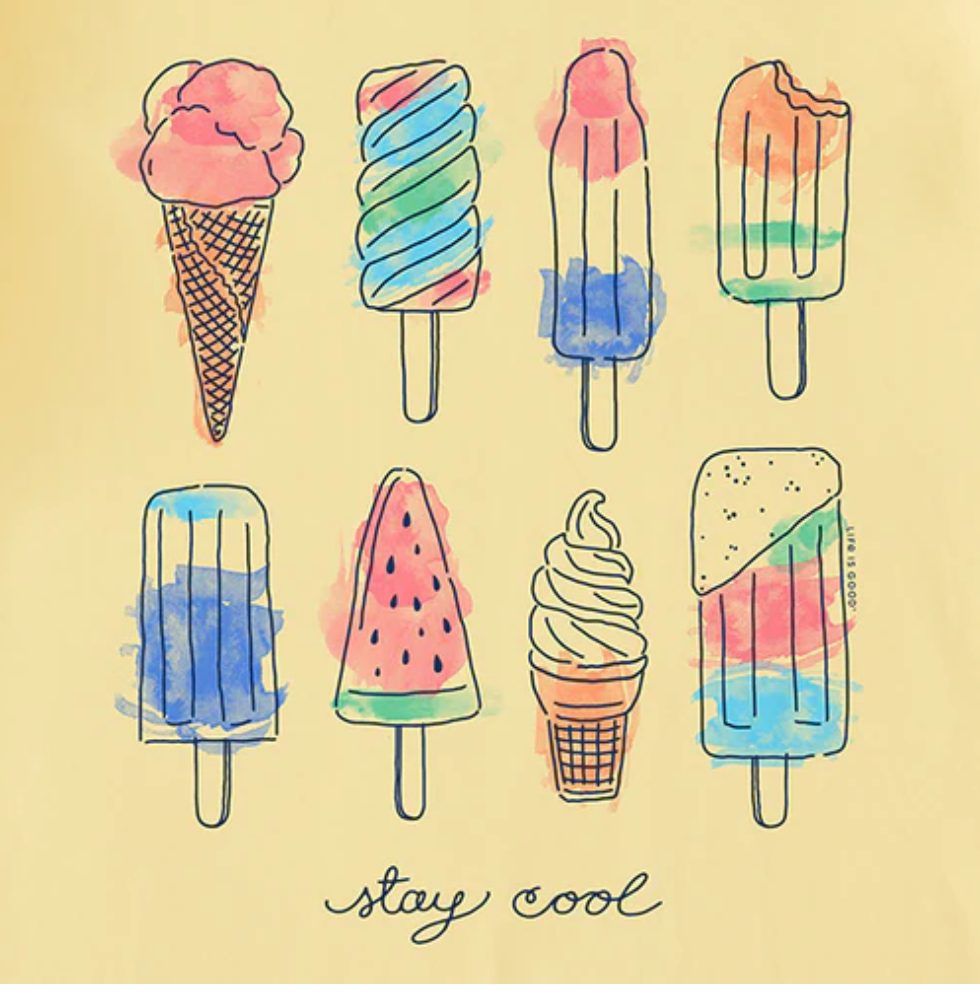 Life is Good Kids SS Crusher Ice Cream & Popsicles SANDY YELLOW