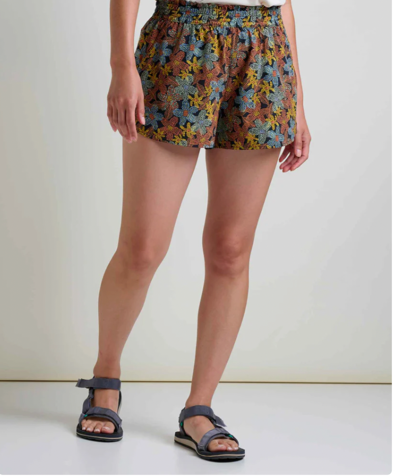 Toad & Co W Sunkissed Pull-On Short BLACK FLORAL