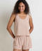 Toad & Co Taj Hemp Button Back Tank SALT DOBBY