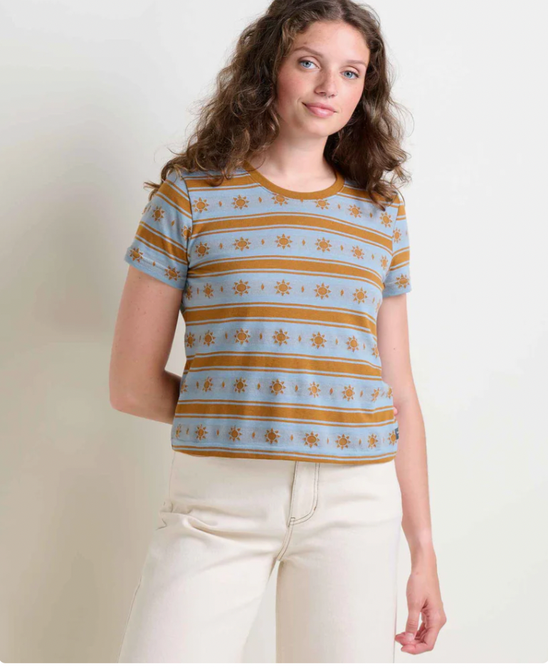 Toad & Co W Gremmie SS Crew Tee BLUE