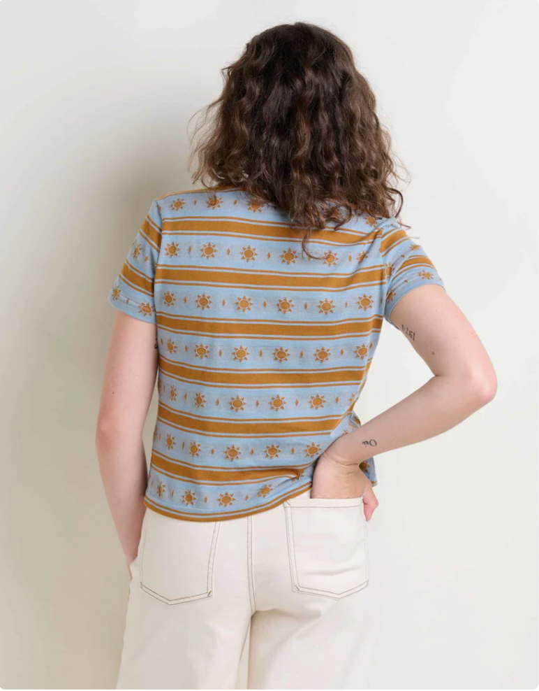 Toad & Co W Gremmie SS Crew Tee BLUE