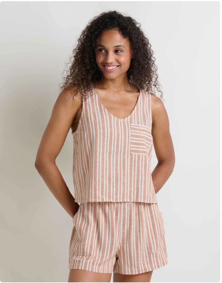 Toad & Co W Taj Hemp Pull On Short SALT DOBBY