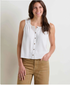 Toad & Co W Manzanita Button Front Tank EGRET