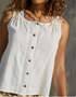 Toad & Co W Manzanita Button Front Tank EGRET