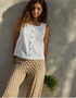 Toad & Co W Manzanita Button Front Tank EGRET