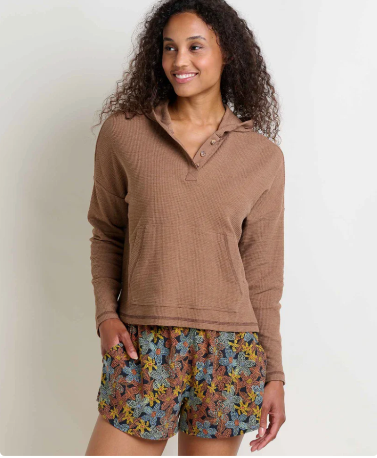 Toad & Co W LS Foothills Hoodie PARTRIDGE