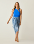 Carve Designs W Dylan Gauze Sarong NAVY GARDEN