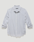 Flag & Anthem W Crane Stripe Woven Linen Shirt NAVY / WHITE STRIPE
