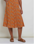 Toad & Co W Manzana Midi Dress BURNT OCHRE FLORAL