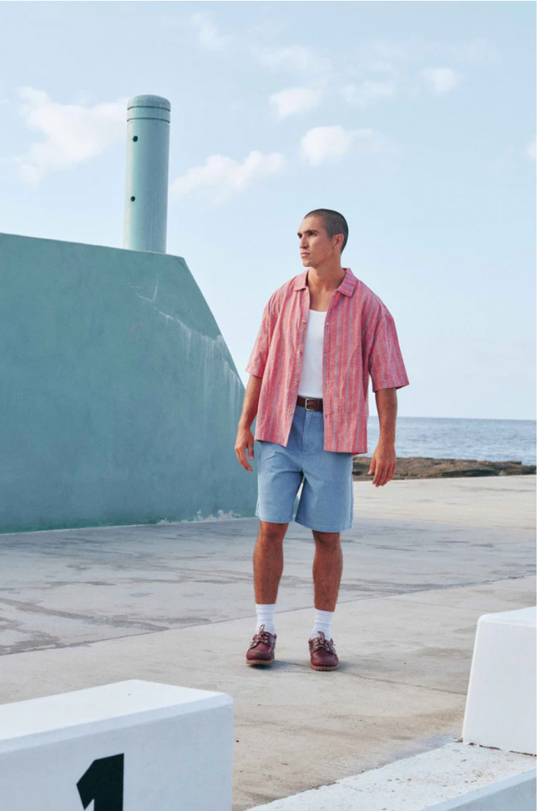 Rhythm M SS Charlie Relaxed Shirt RED