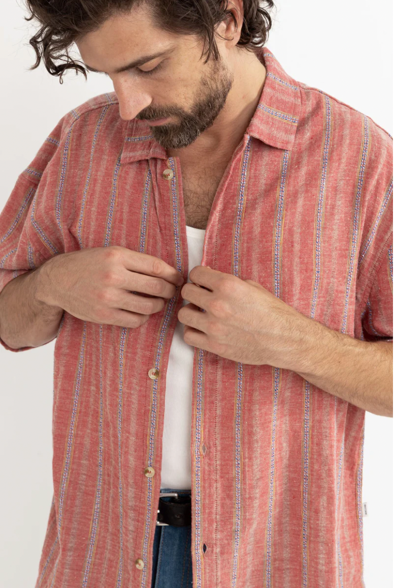 Rhythm M SS Charlie Relaxed Shirt RED