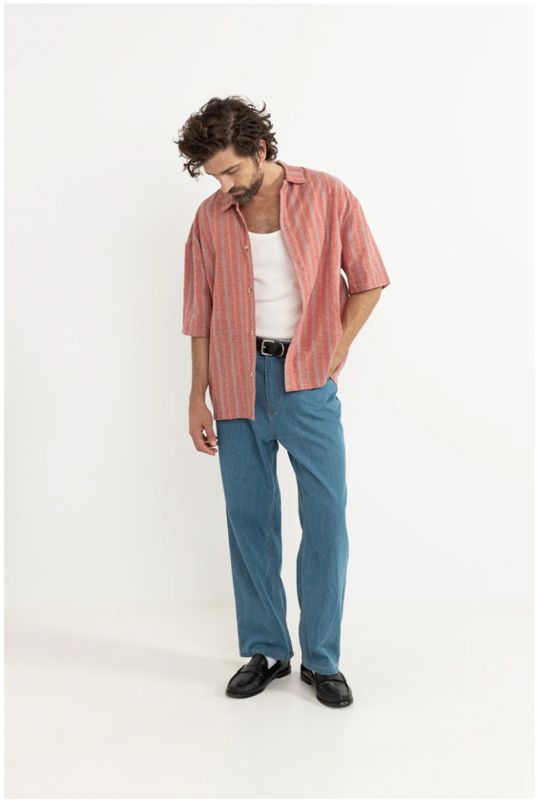 Rhythm M SS Charlie Relaxed Shirt RED
