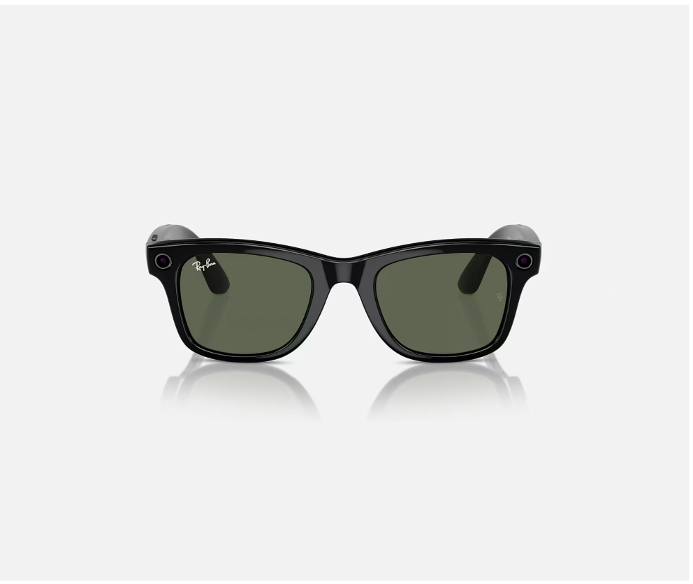 Ray Ban Meta Wayfarer SHINY BLACK/GREEN