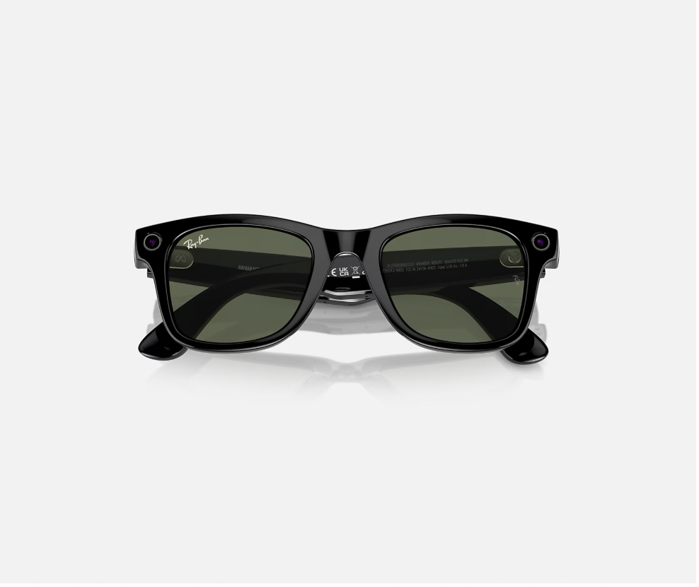 Ray Ban Meta Wayfarer SHINY BLACK/GREEN