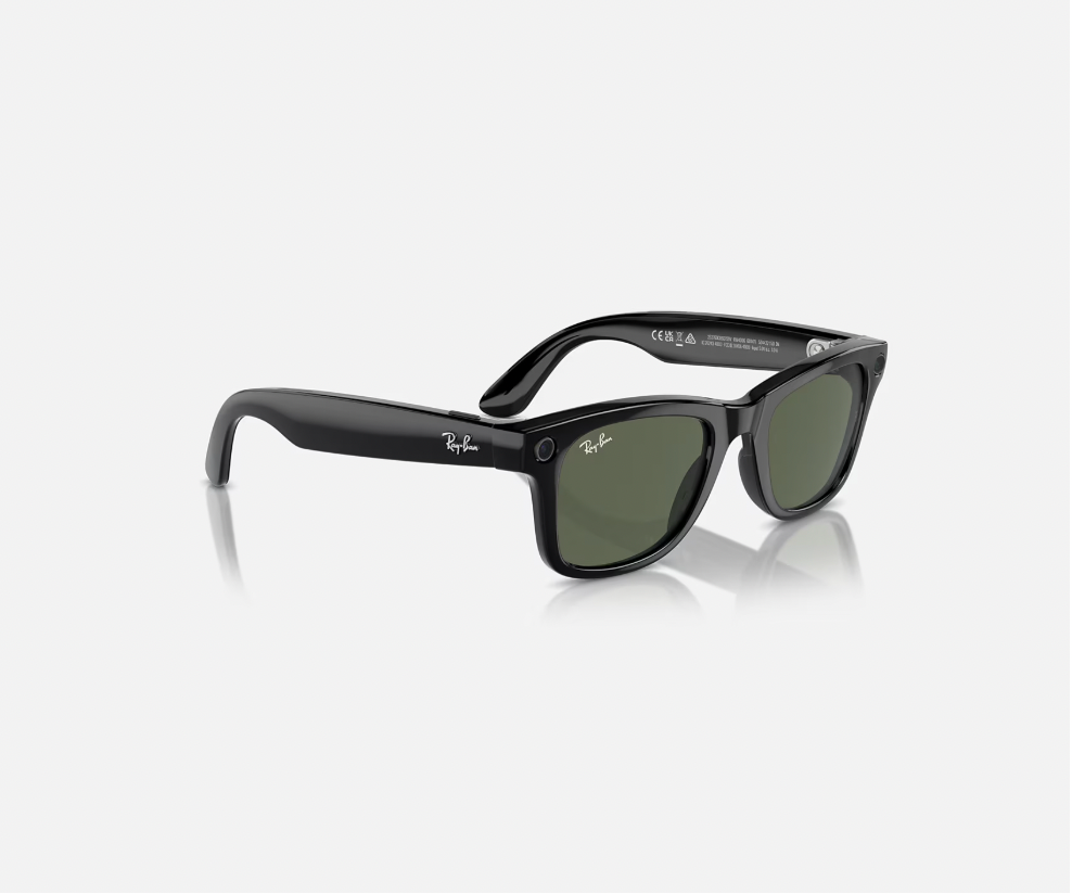 Ray Ban Meta Wayfarer SHINY BLACK/GREEN