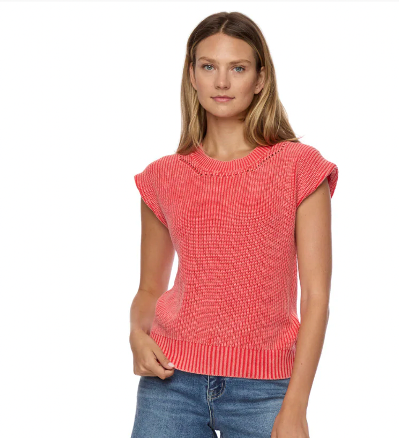 Flag & Anthem W Elwood Drop Needle Sweater MELON