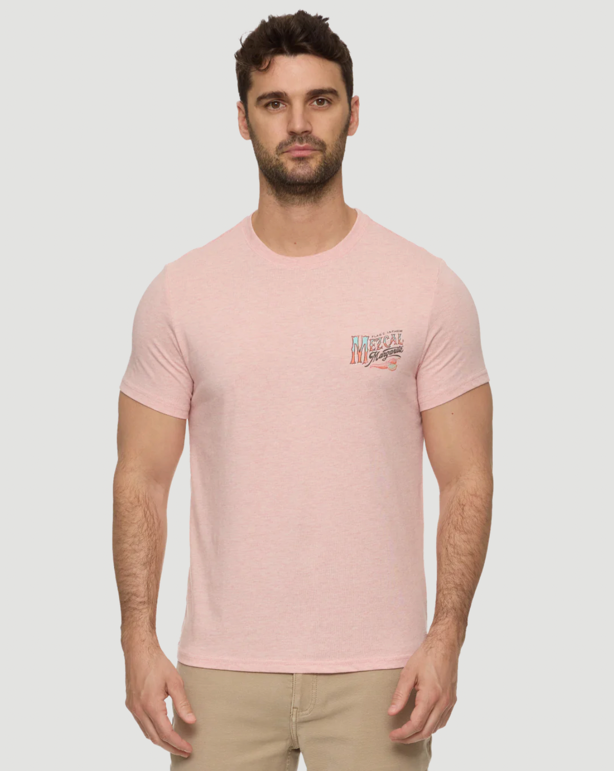 Flag & Anthem M SS Spicy Margarita Tee LT CORAL HEATHER