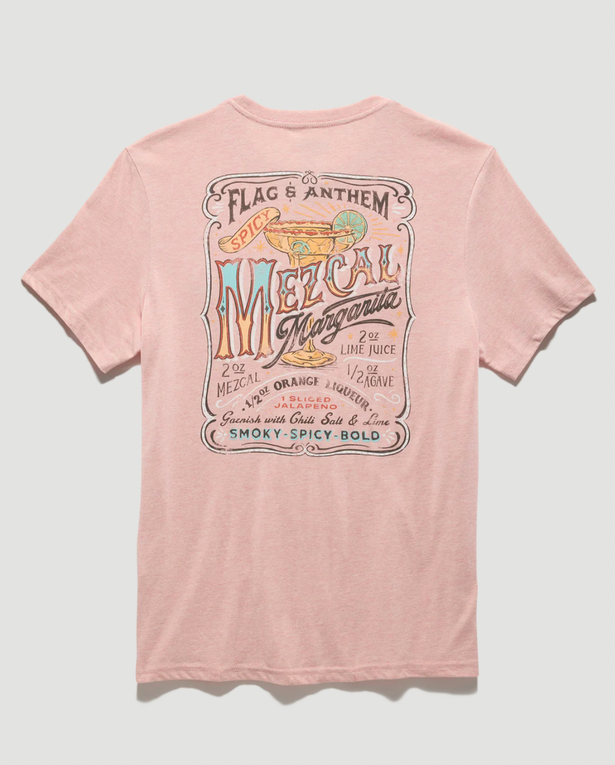 Flag & Anthem M SS Spicy Margarita Tee LT CORAL HEATHER