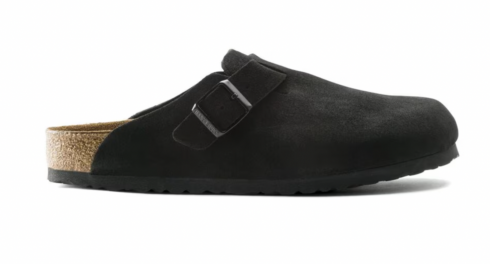 Birkenstock W Boston Suede BLACK - NARROW
