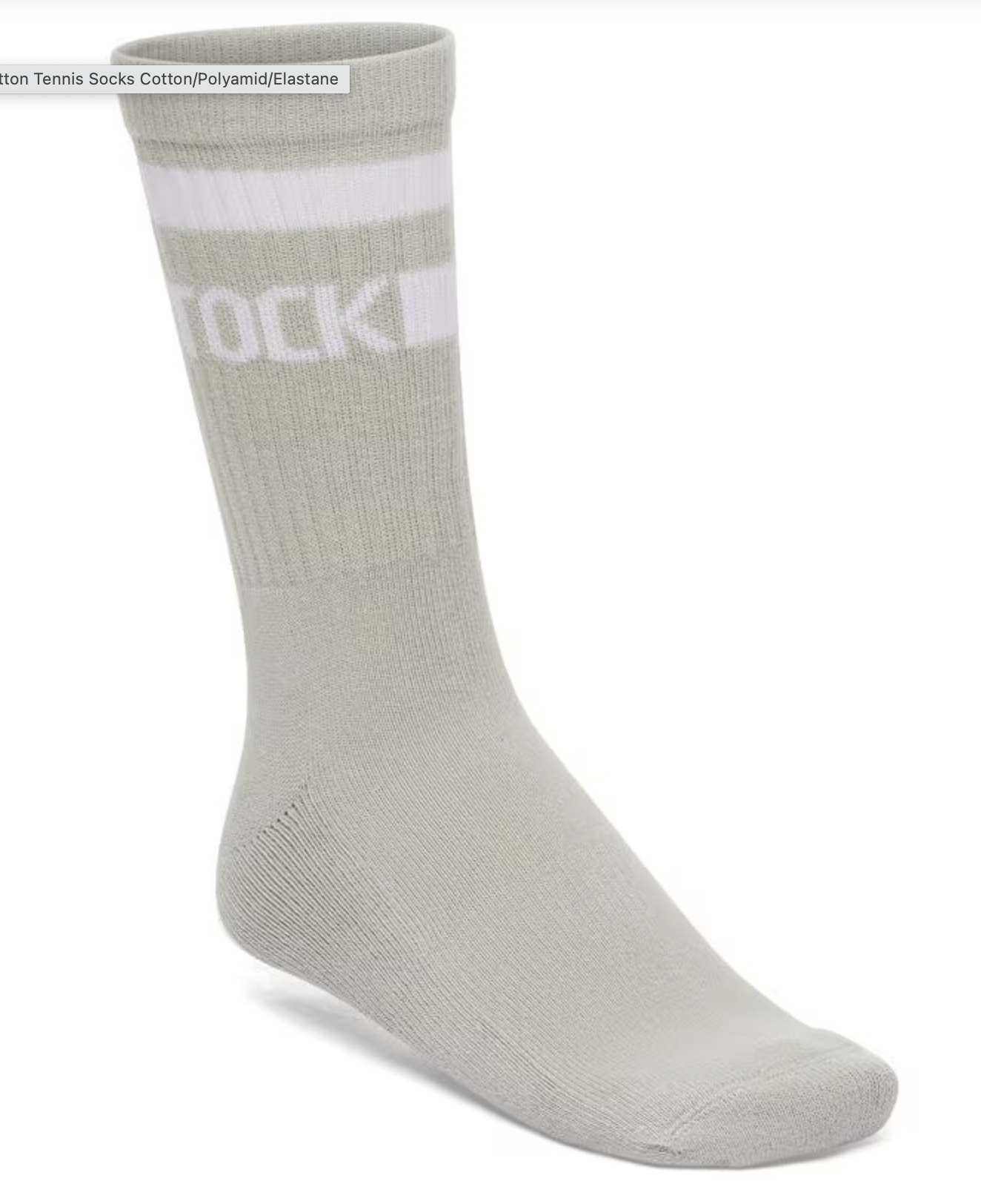 Birkenstock Striped Crew Socks STONE COIN / WHITE