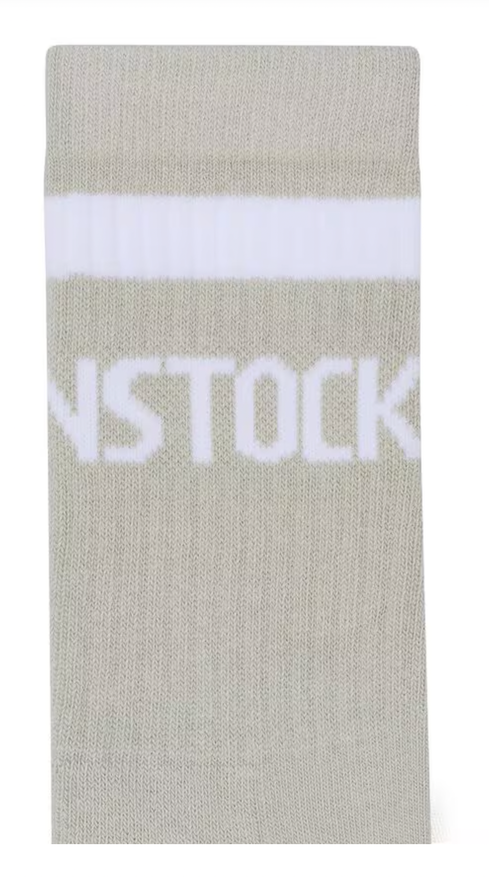 Birkenstock Striped Crew Socks STONE COIN / WHITE