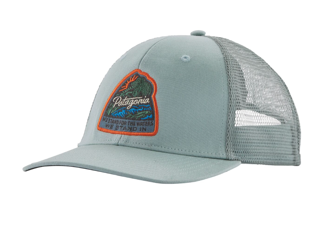 Patagonia Take A Stand Trucker BAYOU BADGE: THERMAL BLUE