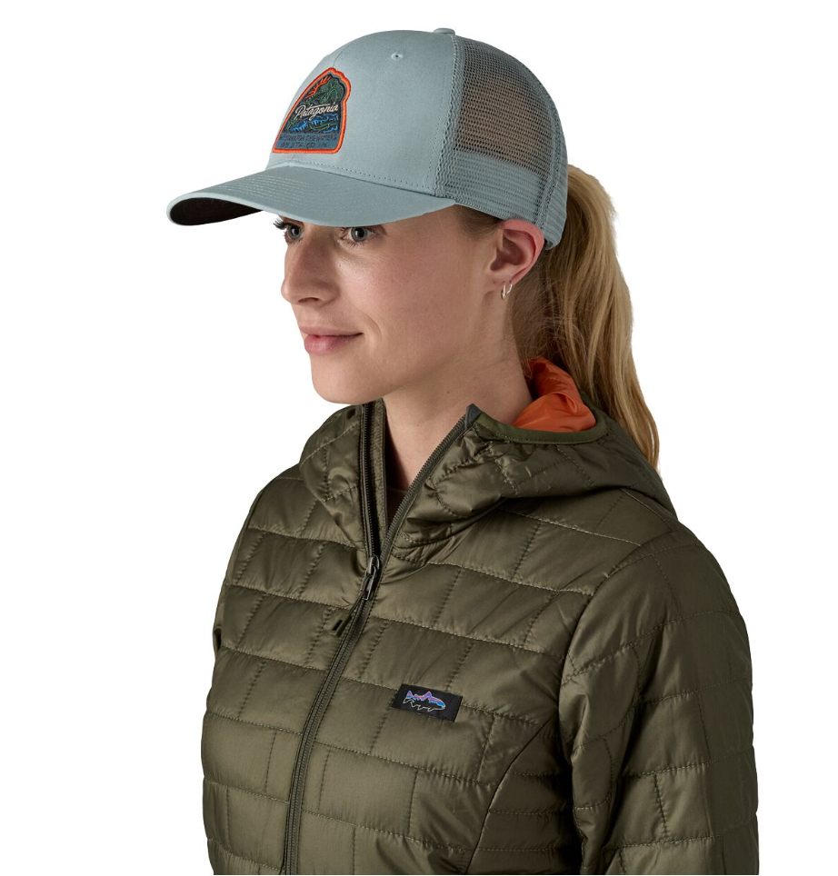 Patagonia Take A Stand Trucker BAYOU BADGE: THERMAL BLUE