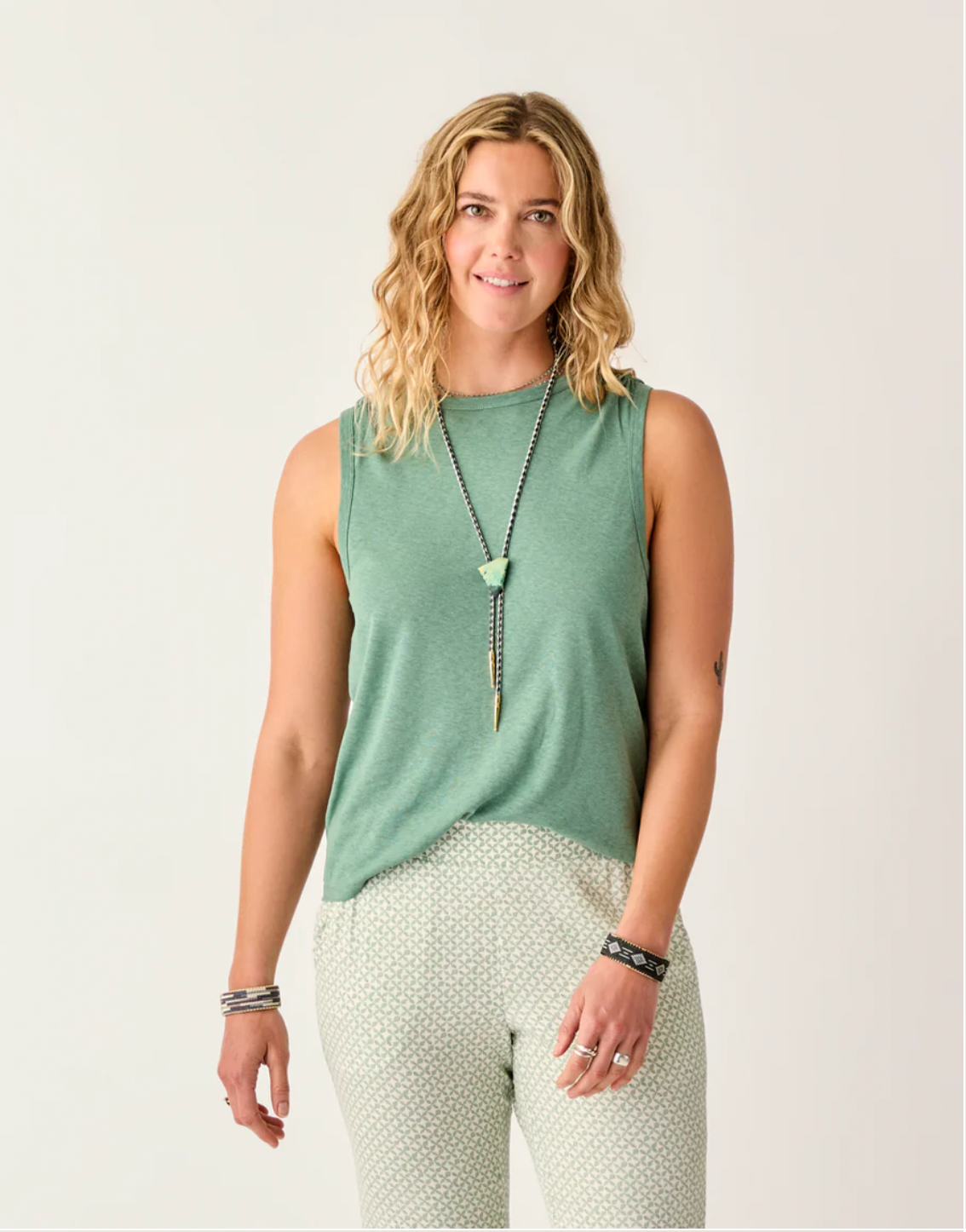 Carve Designs W Larissa Hemp Tank DARK HAZE