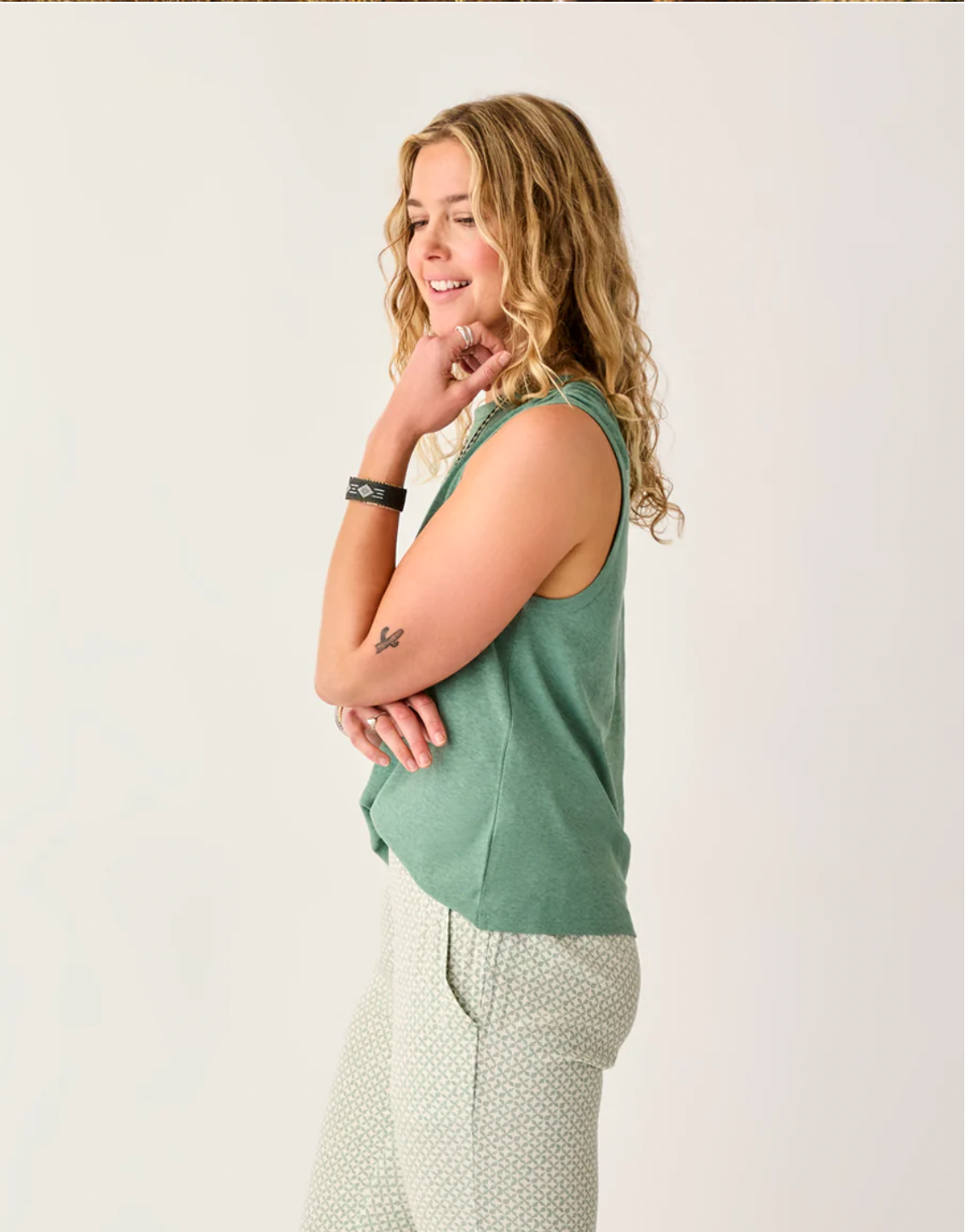 Carve Designs W Larissa Hemp Tank DARK HAZE