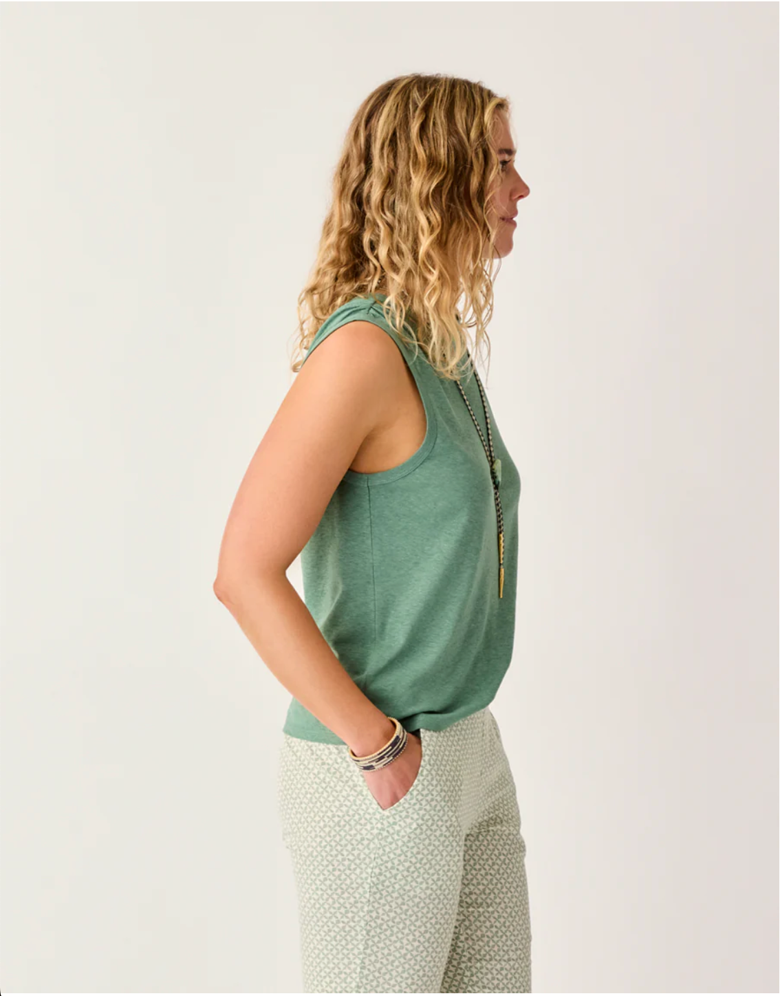 Carve Designs W Larissa Hemp Tank DARK HAZE