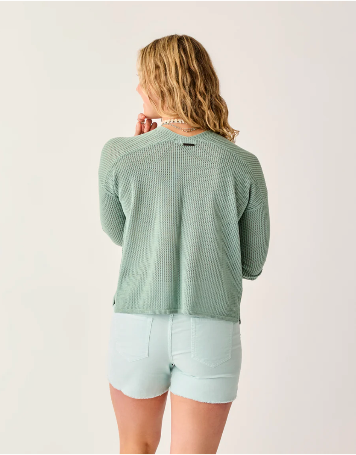 Carve Designs W Zella Mesh Pullover HAZE