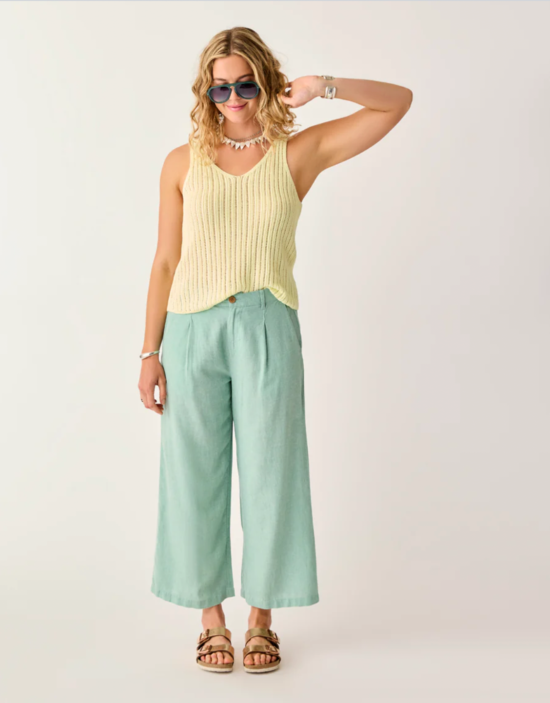 Carve Designs W Suki Linen Pant HAZE CHAMBRAY