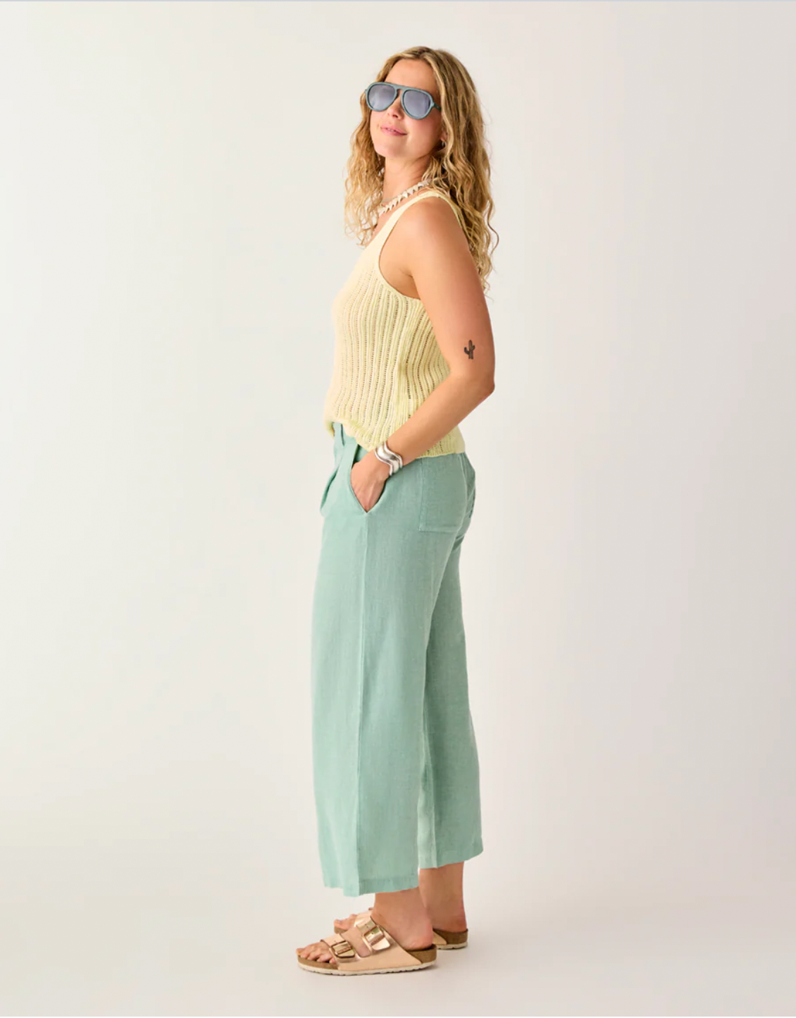 Carve Designs W Suki Linen Pant HAZE CHAMBRAY