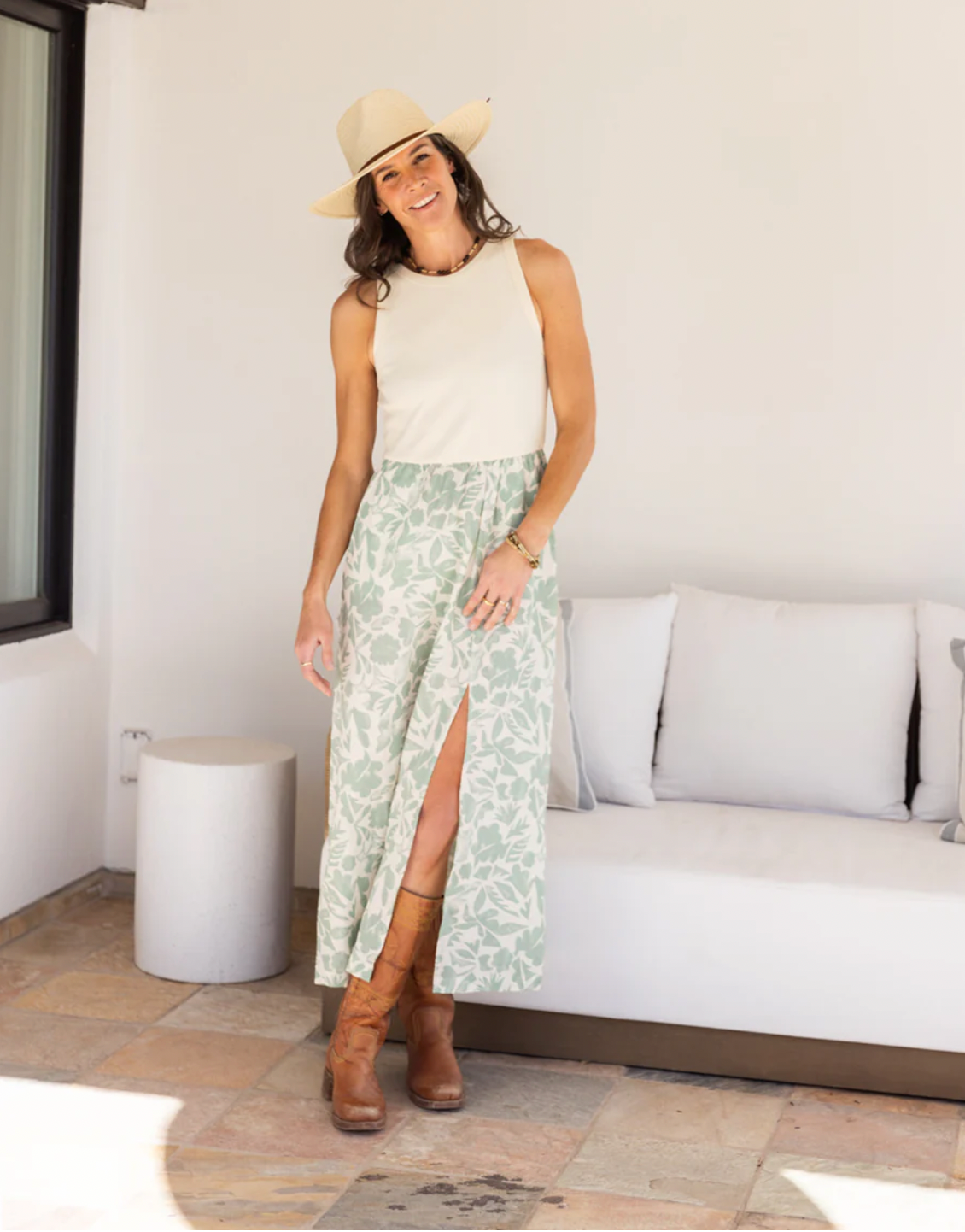 Carve Designs W Lark Linen Dress HAZE MEZCAL