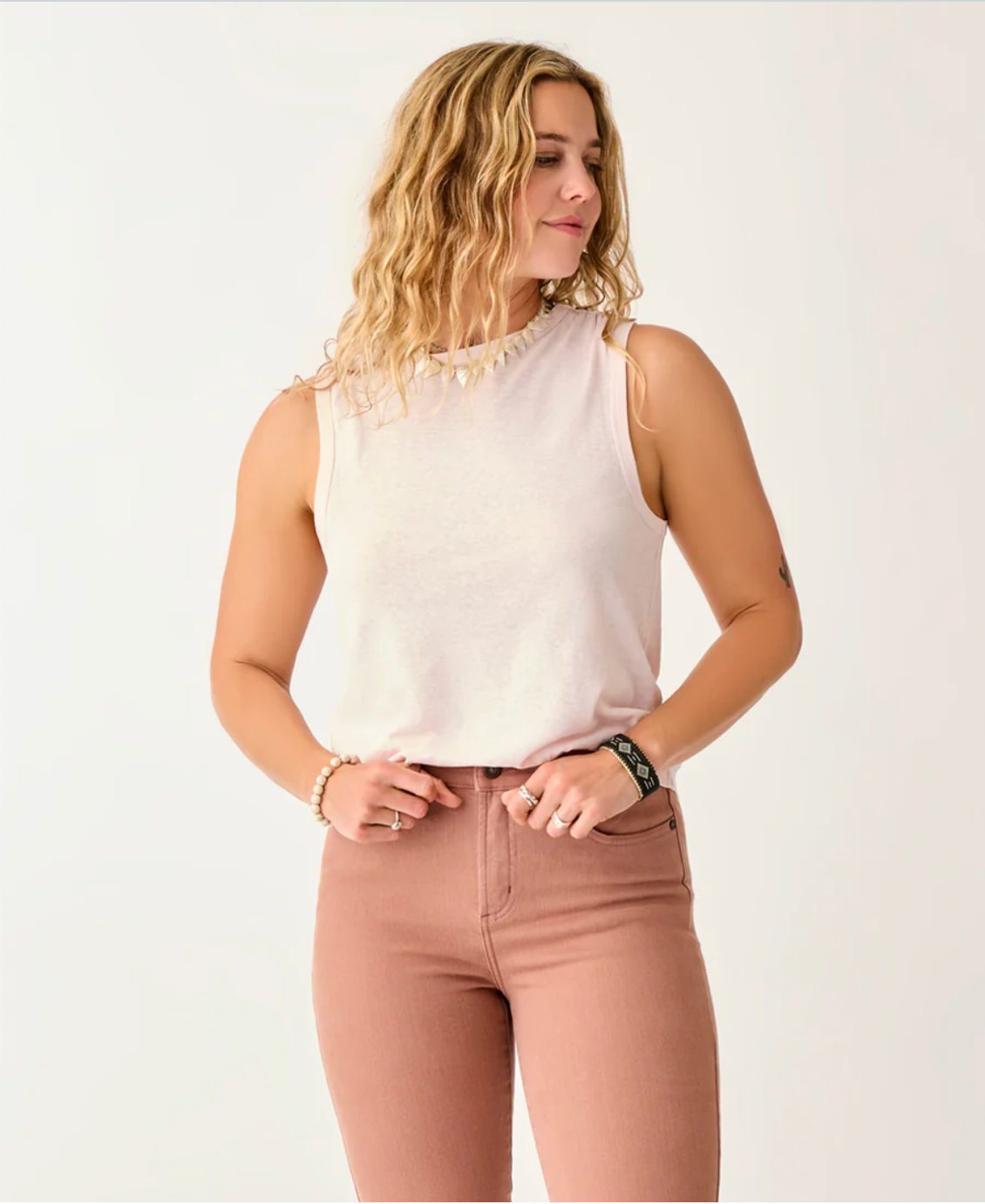 Carve Designs W Larissa Hemp Tank PASTEL
