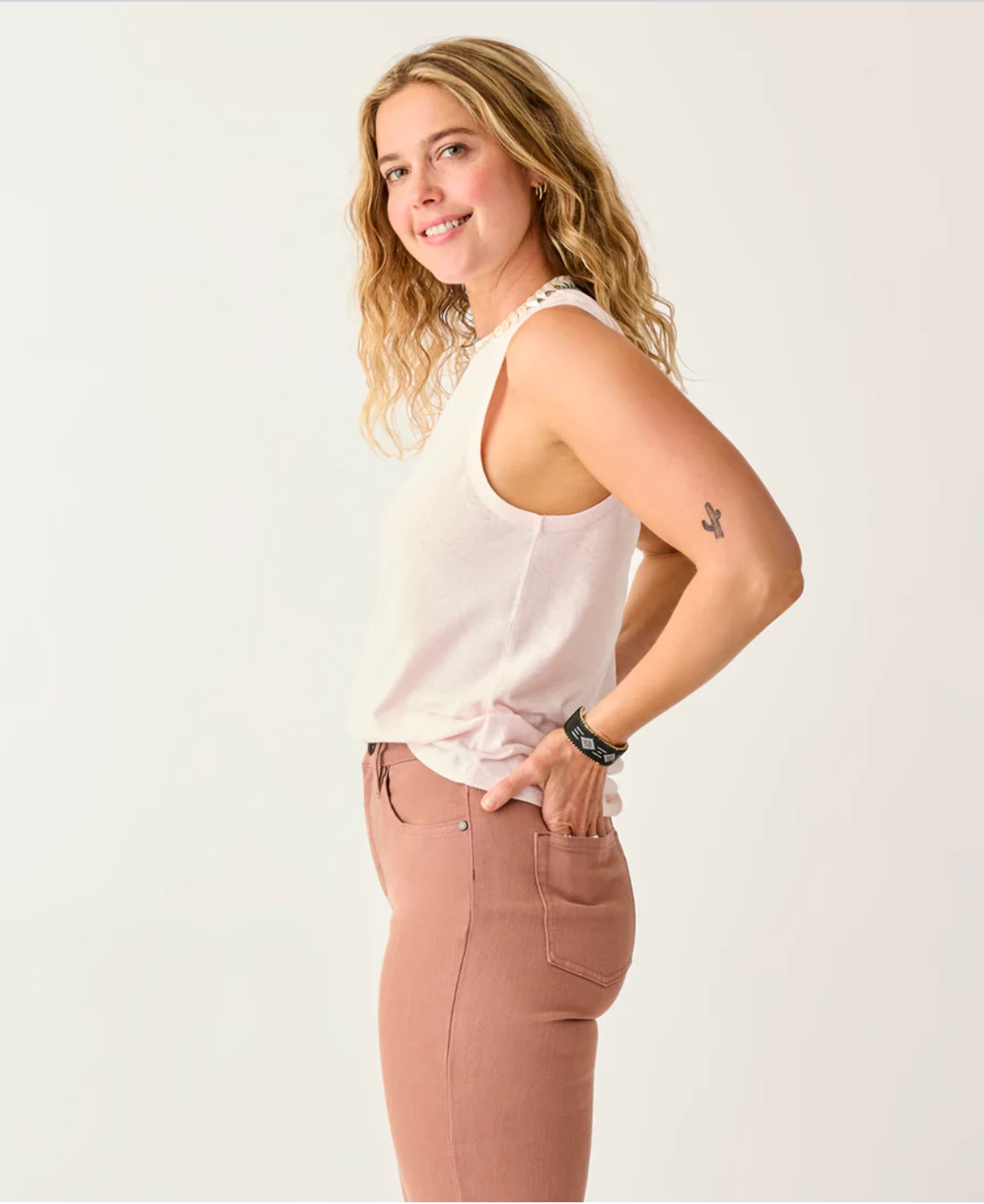 Carve Designs W Larissa Hemp Tank PASTEL