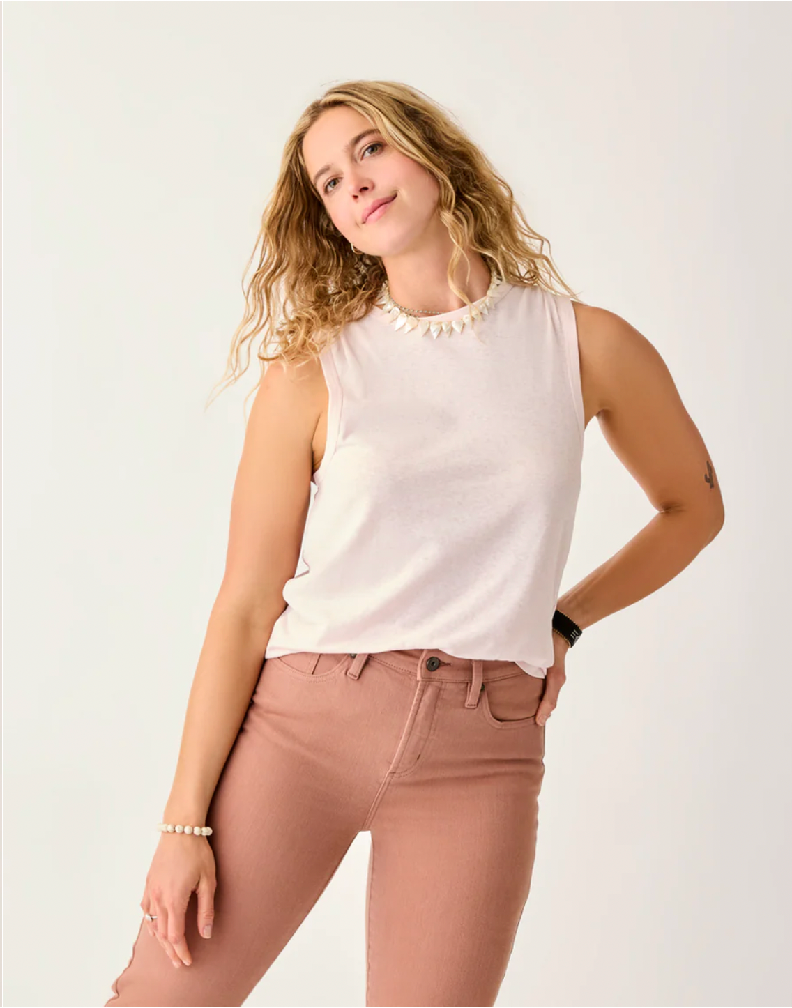 Carve Designs W Larissa Hemp Tank PASTEL