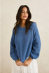 Rhythm W Classic Knit Jumper STEEL BLUE