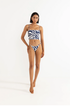 Rhythm W Waverly Scrunched Side Bandeau Tank INK