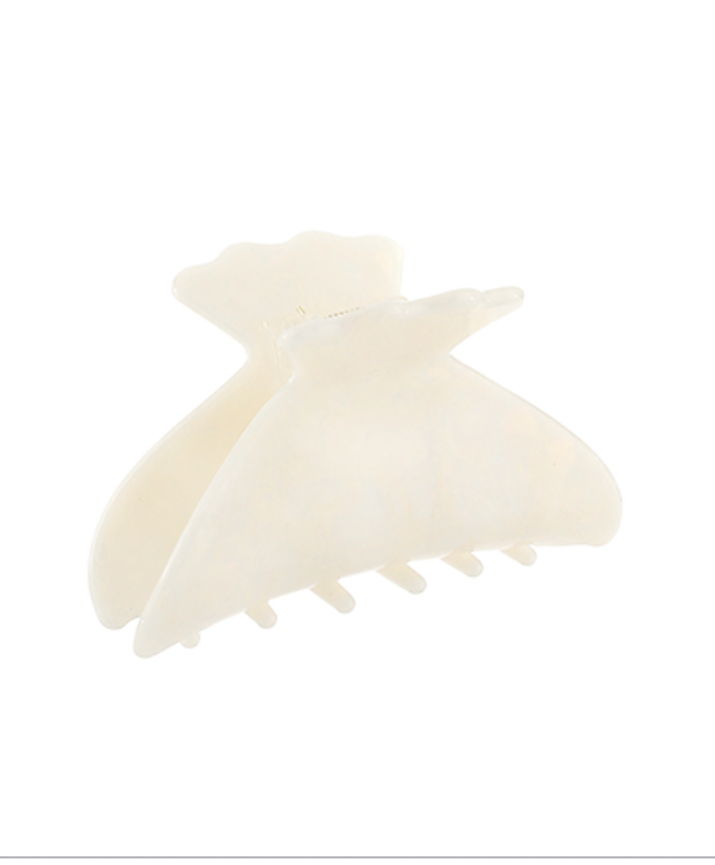 Golden Stella Patterned Hair Claw Clip CREAM