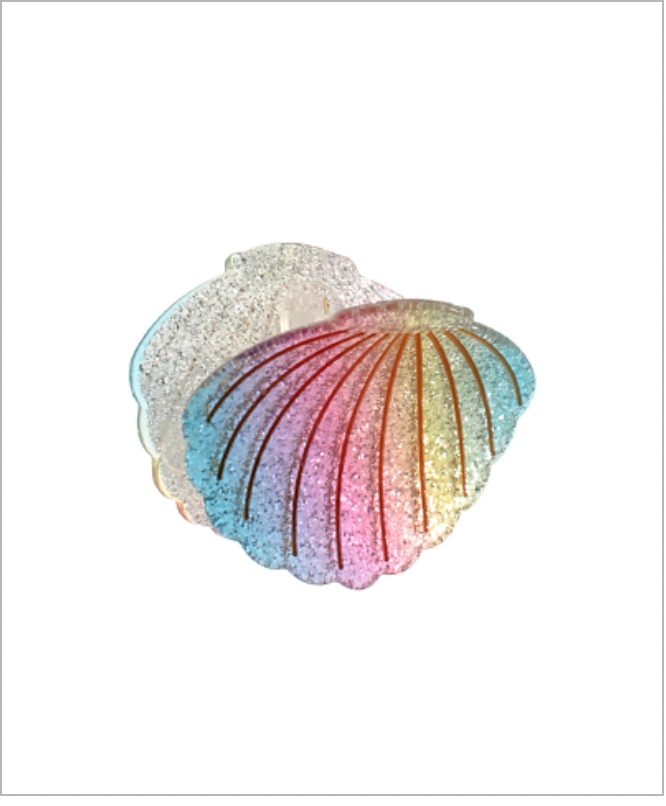 Golden Stella Rainbow Shell Clip MULTI