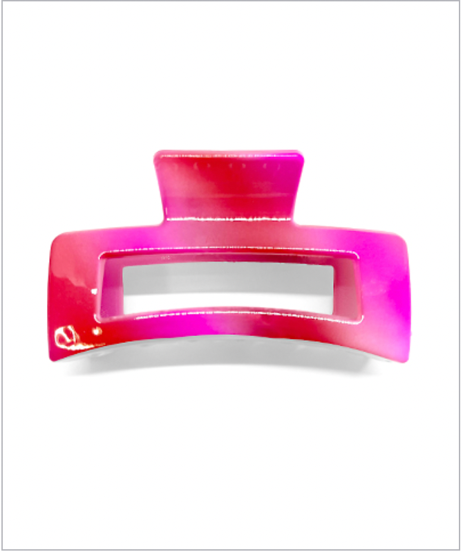 Golden Stella Acrylic Claw Clip PINK/RED