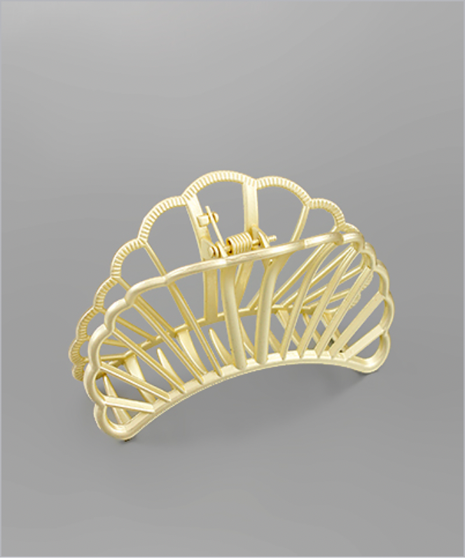 Golden Stella Shell Claw Clip MATTE GOLD