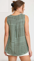 Umgee W Mixed Stripe Tank MINT
