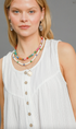 Umgee W Textured Midi Dress OFF WHITE