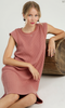 Umgee W Ribbed Midi Dress ROSE CLAY