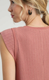 Umgee W Ribbed Midi Dress ROSE CLAY
