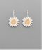 Golden Stella Scratched Sunflower Earrings GOLD