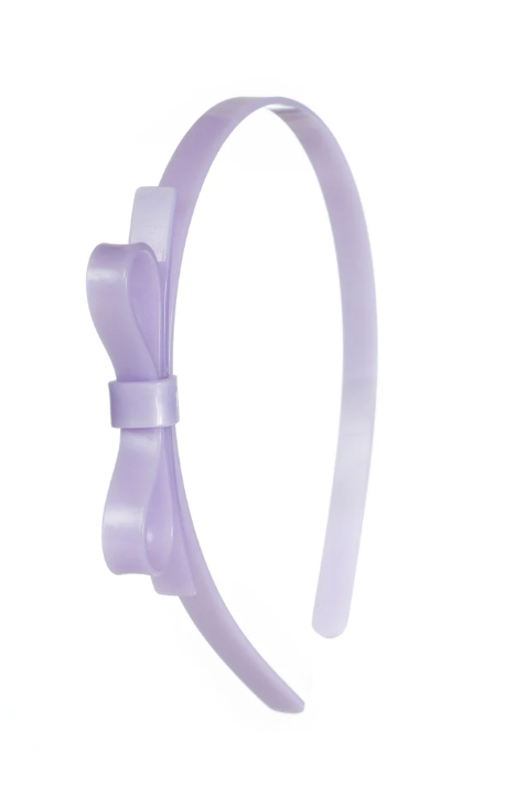 Lilies & Roses Thin Bow Headband PURPLE