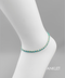 Golden Stella 2 Bead Row Anklet TURQUOISE